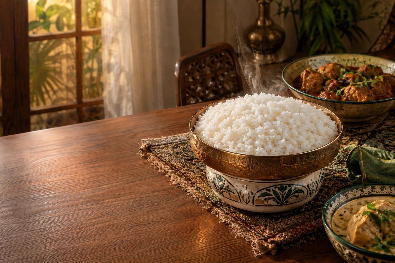 طبق أرز أبيض مصري
