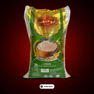 شيكارة أرز أبو الدهب – 25ك – أخضر – عريض 3% كسر